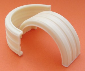 KFS 1/24 半圓 肋條形 單輪 擋泥板 2入 (T